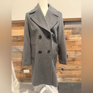 Sam Edelman Charcoal Double-Breasted Pea Coat